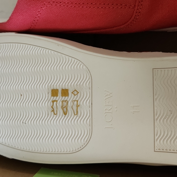 J Crew Washed Red Sneakers Canvas - Picture 5 of 11
